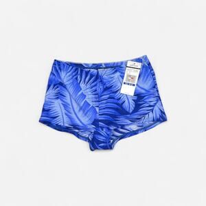NWT Jantzen blue high waisted tropical printed swim shorts - S/M